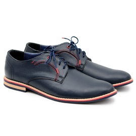 Bednarek Polish Shoes Scarpe Brogue da Uomo Bednarek Elegant Pelle Blu Navy Pietro