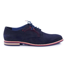Bednarek Polish Shoes Scarpe Brogue da Uomo Bednarek Elegante Pelle Nabuk Blu Navy Pietro
