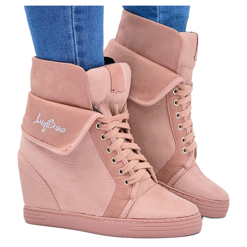 Sneakers Donna Lu Boo Sneakers Scamosciate Rosa Vaniglia