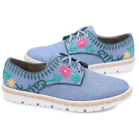 Kylie Crazy Kylie Pazzo | Sneakers da donna sportive alla moda Fiori Jeans Prim blu navy