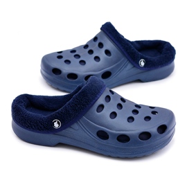 Flameshoes Pantofole Calde da Uomo Navy Blue Crocs Eva blu navy