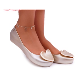 HV Ballerine da donna oro Meliski Hearts Diamond d'oro