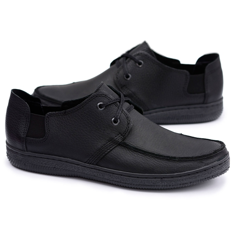 Polbut Scarpe Gomez da uomo in pelle nera polacca nero