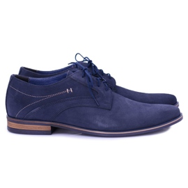 Bednarek Polish Shoes Scarpe brogue da uomo Bednarek Elegant Leather Suede Navy Blue Eligio blu navy