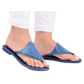 Lu Boo Infradito Donna Gomma Con Paillettes Anika blu navy