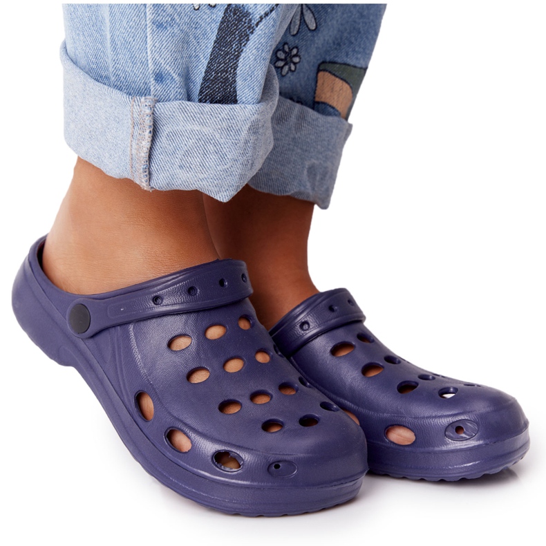 Flameshoes Pantofole in schiuma Eva blu navy da donna