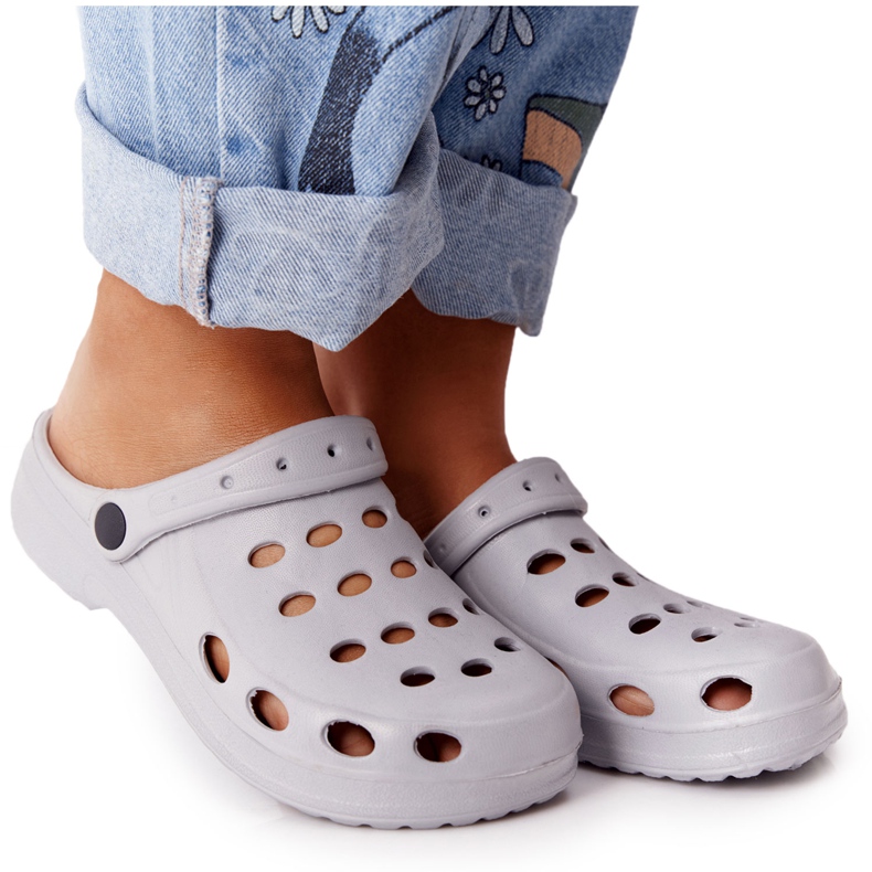 Flameshoes Pantofole Eva in schiuma grigia da donna grigio