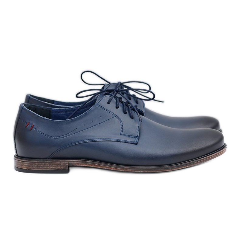 Scarpe da uomo Nikopol in pelle blu navy James