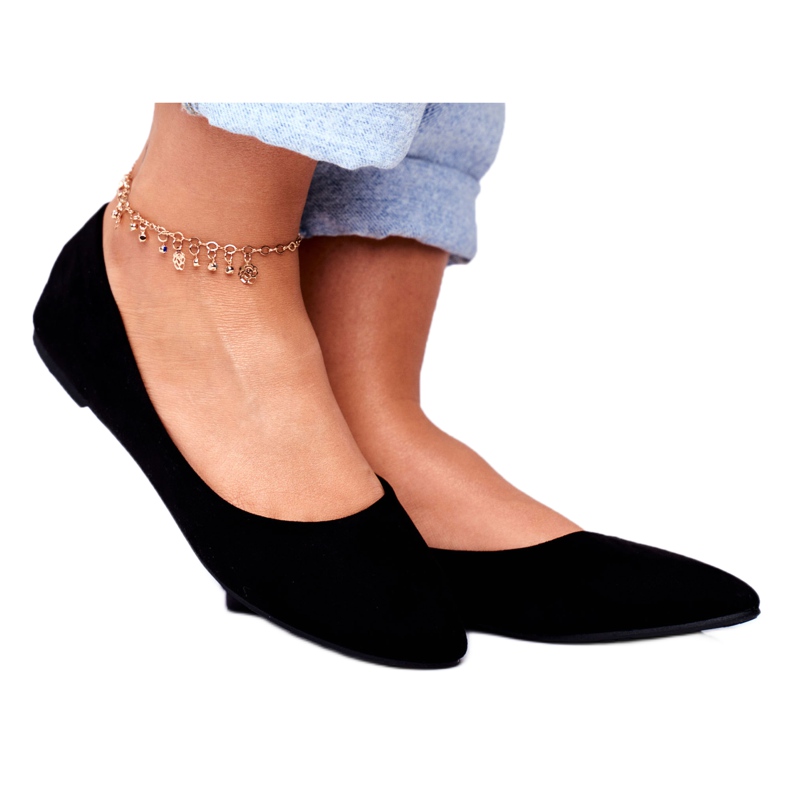 PS1 Ballerine da donna nere in camoscio Bueno nero