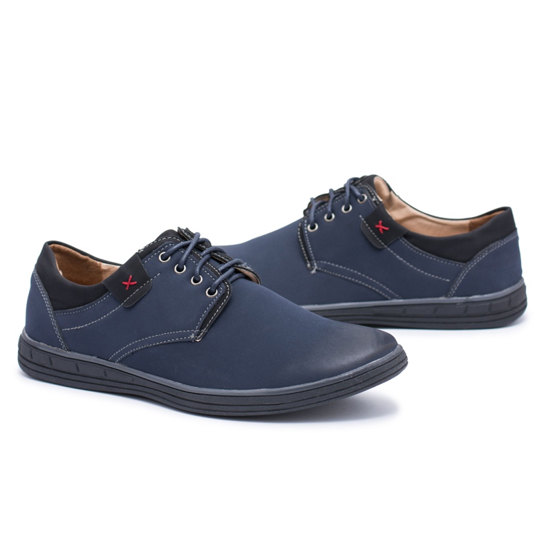 Scarpe brogue blu navy Delgado da uomo