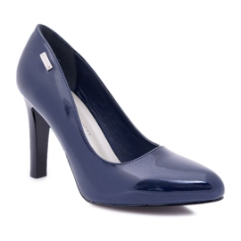 Décolleté da donna laccate blu navy su barra Sergio Leone Campbell
