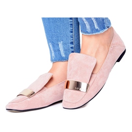 Mocassini da Donna Con Targhetta Golden Lordsy Lu Boo Harlem rosa