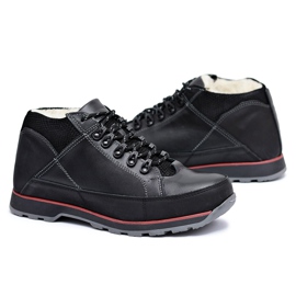 KOMODO Scarpe brogue da uomo nere Warmed Trafer nero