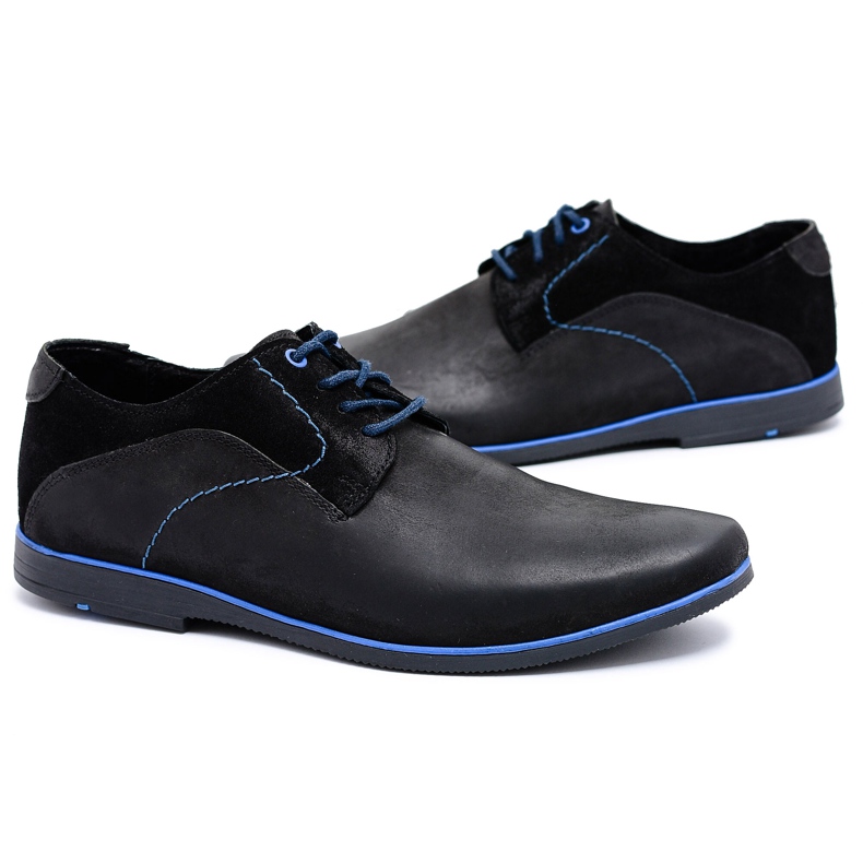 Mario Boschetti Scarpe Penegro da uomo in pelle nera nero