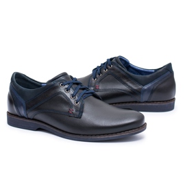Scarpe casual da uomo in pelle nera Nikopol Jericho nero