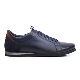 Scarpe sportive da uomo in pelle blu navy Nikopol Achilles