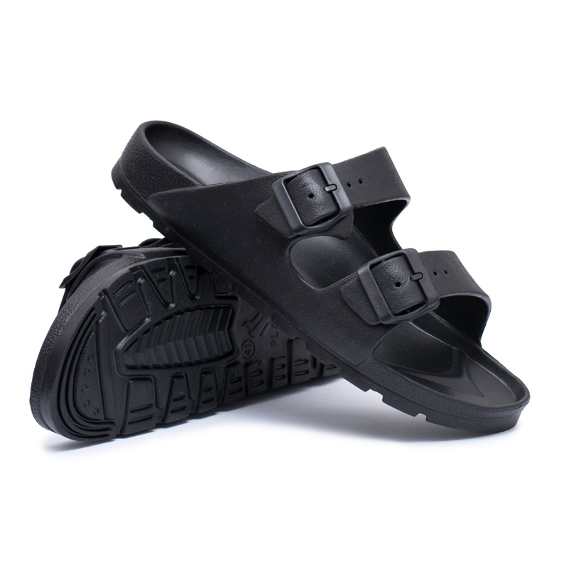 Flameshoes Pantofole da giardino leggere nere da uomo nero