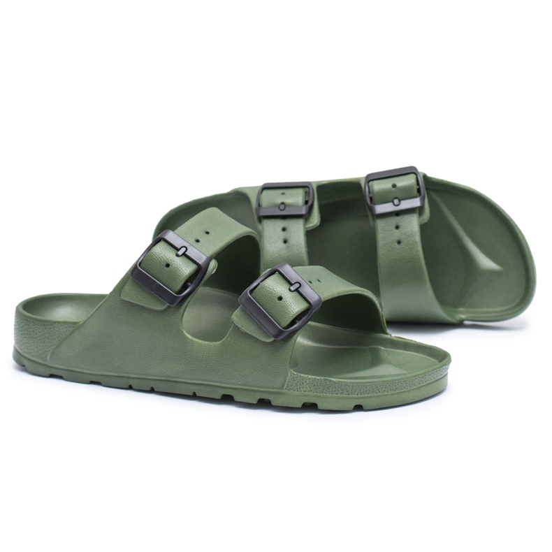 Flameshoes Pantofole leggere da uomo verde oliva