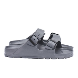 Flameshoes Pantofole da uomo grigie da giardino leggere grigio