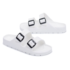 Flameshoes Pantofole bianche da giardino da uomo bianco