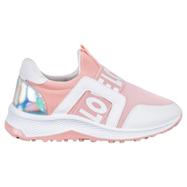 Seastar Slipon sulla piattaforma dell'amore bianca rosa