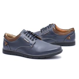 Scarpe brogue blu navy da uomo Efrato