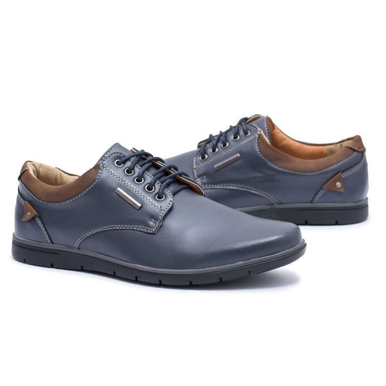 Scarpe brogue blu navy da uomo Efrato
