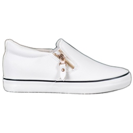 SHELOVET Slip bianchi con cerniera bianco