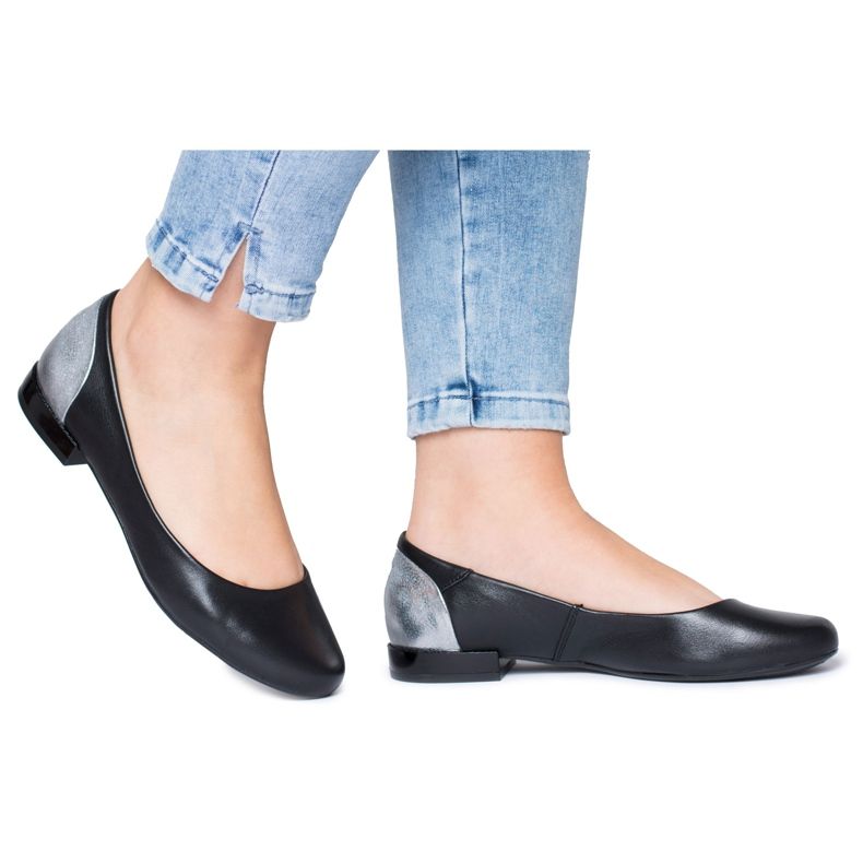 Maciejka Leather Nero Ballerine da donna 02899