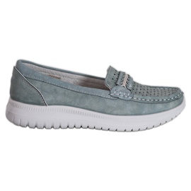 Small Swan Mocassini Sulla Piattaforma blu grigio