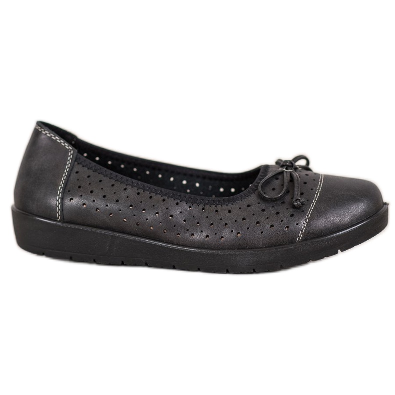 SHELOVET Ballerina Openwork Su Paltform nero