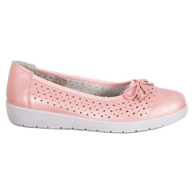 SHELOVET Ballerina traforata sulla piattaforma rosa