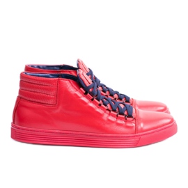 KENT Sneakers da uomo in pelle rosse Torres rosso