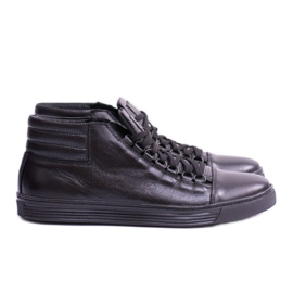KENT Sneakers in pelle da uomo Torres nere nero