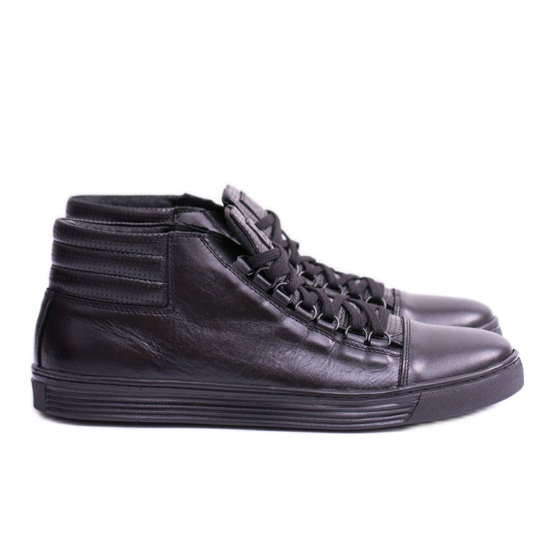 KENT Sneakers in pelle da uomo Torres nere nero