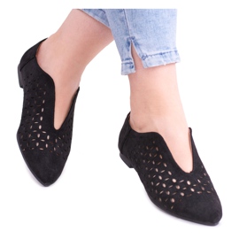 Lu Boo Scarpe Slip-on Synthia da donna in camoscio nero