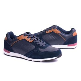 EVE Scarpe Sportive Uomo Redox Pelle Blu Navy