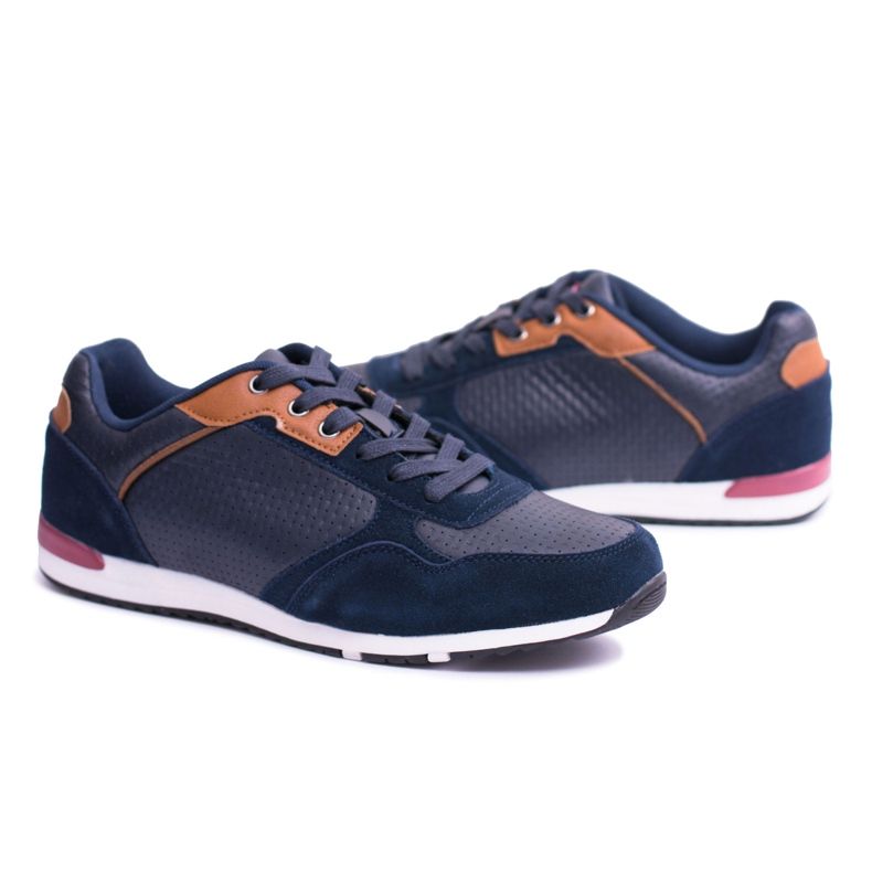 EVE Scarpe Sportive Uomo Redox Pelle Blu Navy