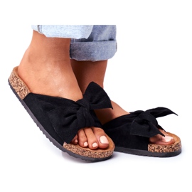PS1 Pantofole da donna con fiocchi di sughero Wendy Black nero
