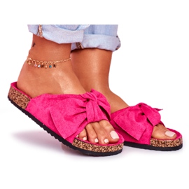 PS1 Pantofole da donna con fiocchi di sughero Wendy Fuchsia rosa