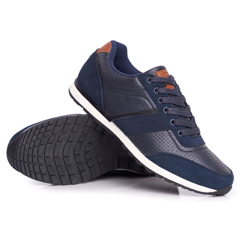 EVE Scarpe Sportive Uomo Redox Pelle Blu Navy