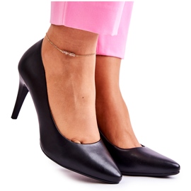 Sergio Leone Opaco Décolleté Stiletto Nero Feliciana