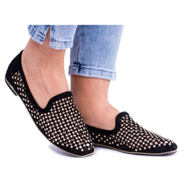 Lu Boo Ballerine traforate nere Lordsy Brads Carmar nero