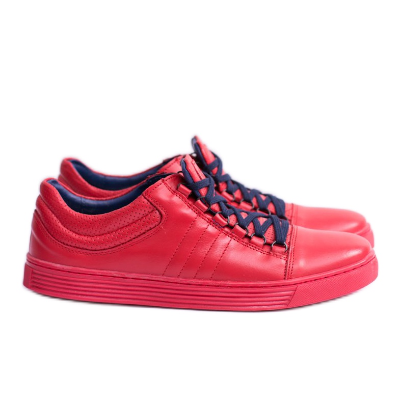 KENT Sneakers da uomo in pelle rosse Elon rosso