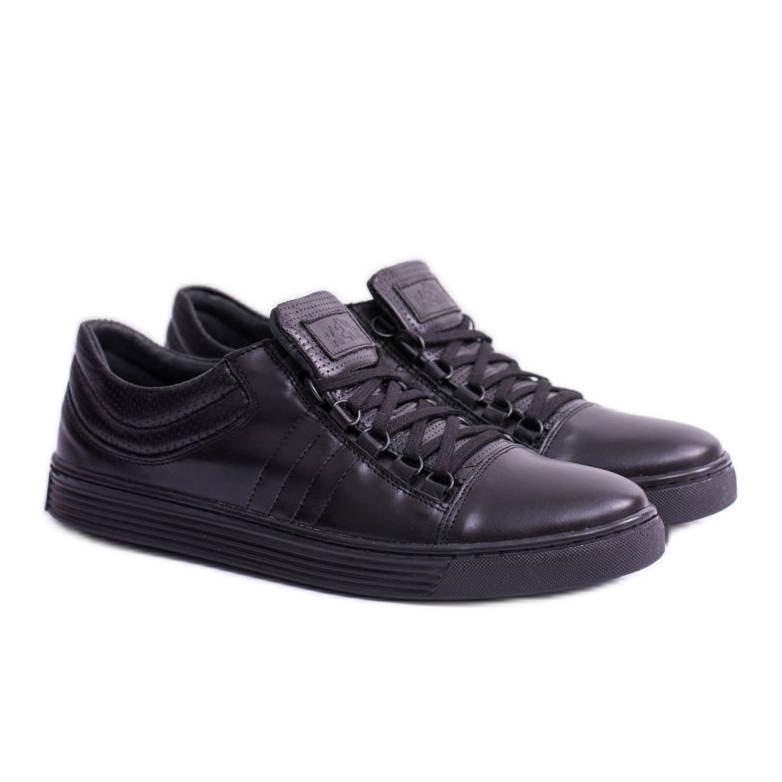 KENT Sneakers Elon da uomo in pelle nera nero