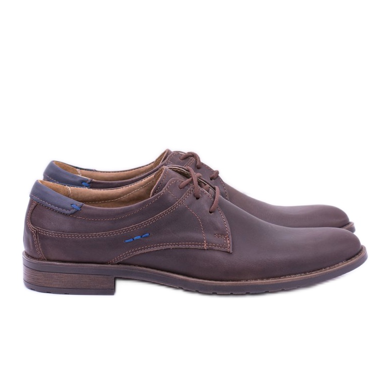 KOMODO Scarpe da uomo formali in pelle, marrone Santiago