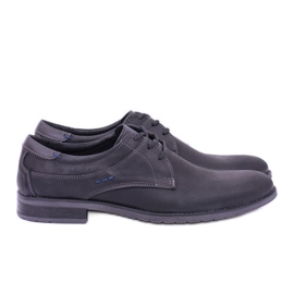 KOMODO Eleganti scarpe Santiago in pelle nera da uomo nero