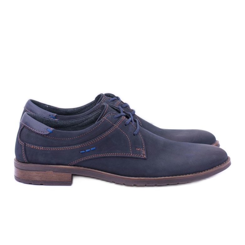 KOMODO Scarpe Eleganti da Uomo in Pelle Santiago Blu Navy