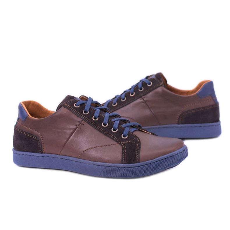 Neex Scarpe casual Ender da uomo in pelle marrone scuro