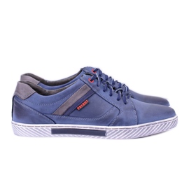 Polbut Scarpe casual blu navy da uomo in pelle Wilder